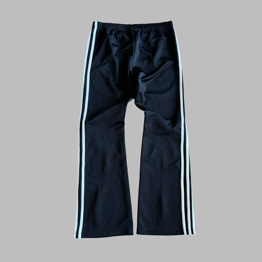 Y2K Adidas Striped Wide Leg Track Pants - S