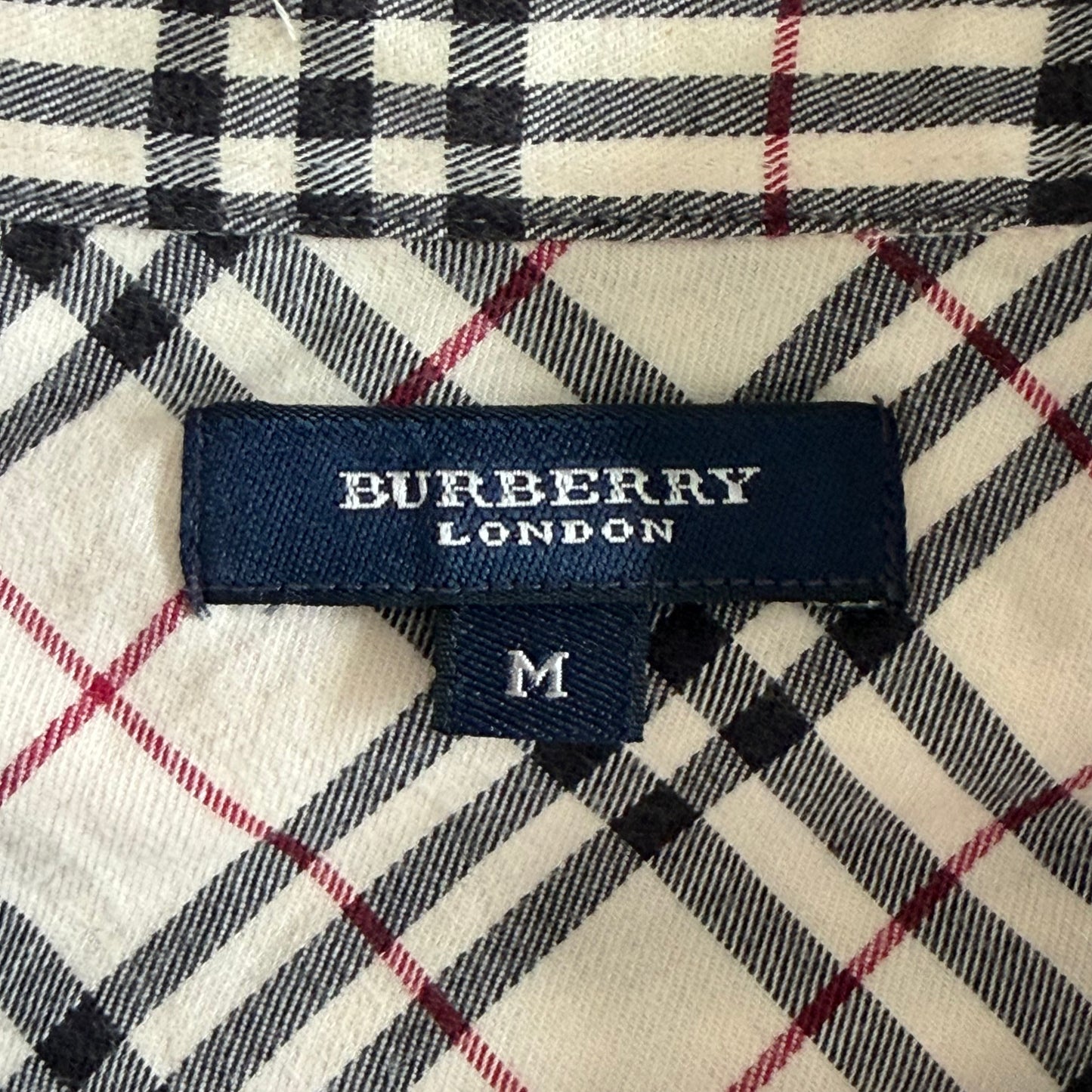 Y2K Burberry Nova Check Fitted Button Up Shirt - M