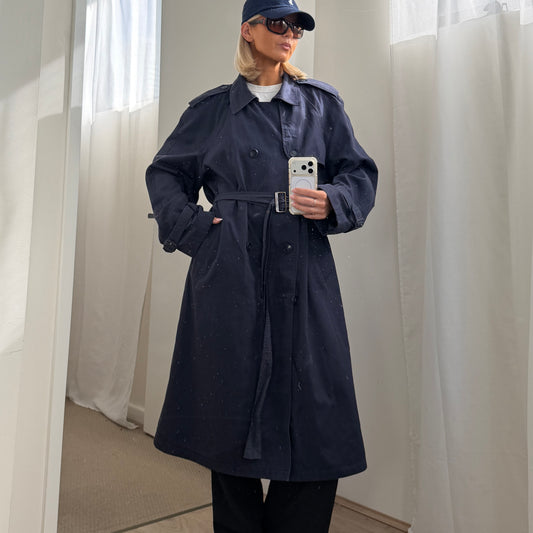 90s Burberry Double Breasted Trench Coat - S/M