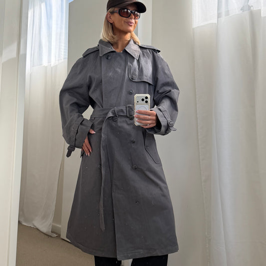 90s Burberry Double Breasted Trench Coat - S/M