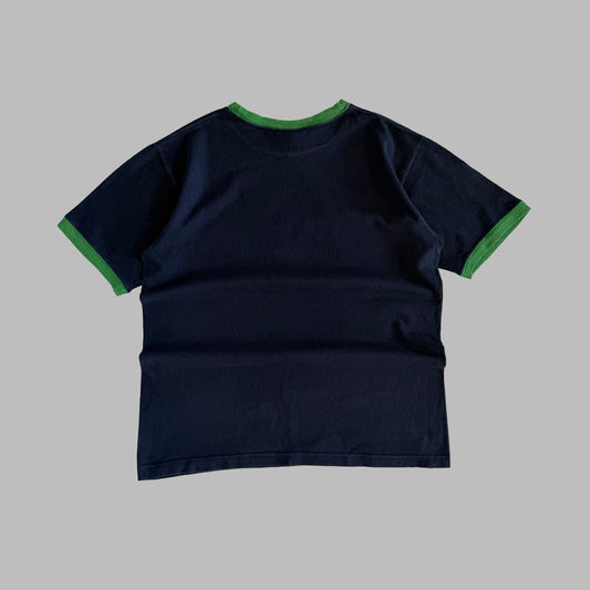 Y2K Nike Spell Out Ringer Baby Tee - S