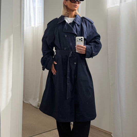 90s Classic Burberry Double Breasted Trench Coat - L/XL