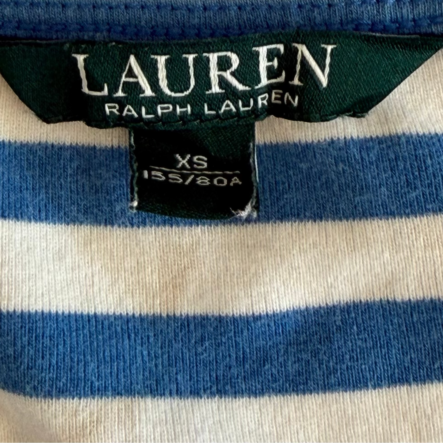 Y2K Ralph Lauren Striped 3/4 Sleeve Top - S
