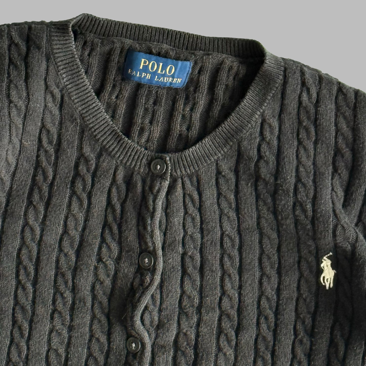 Ralph Lauren Cable Knit Cardigan - Small