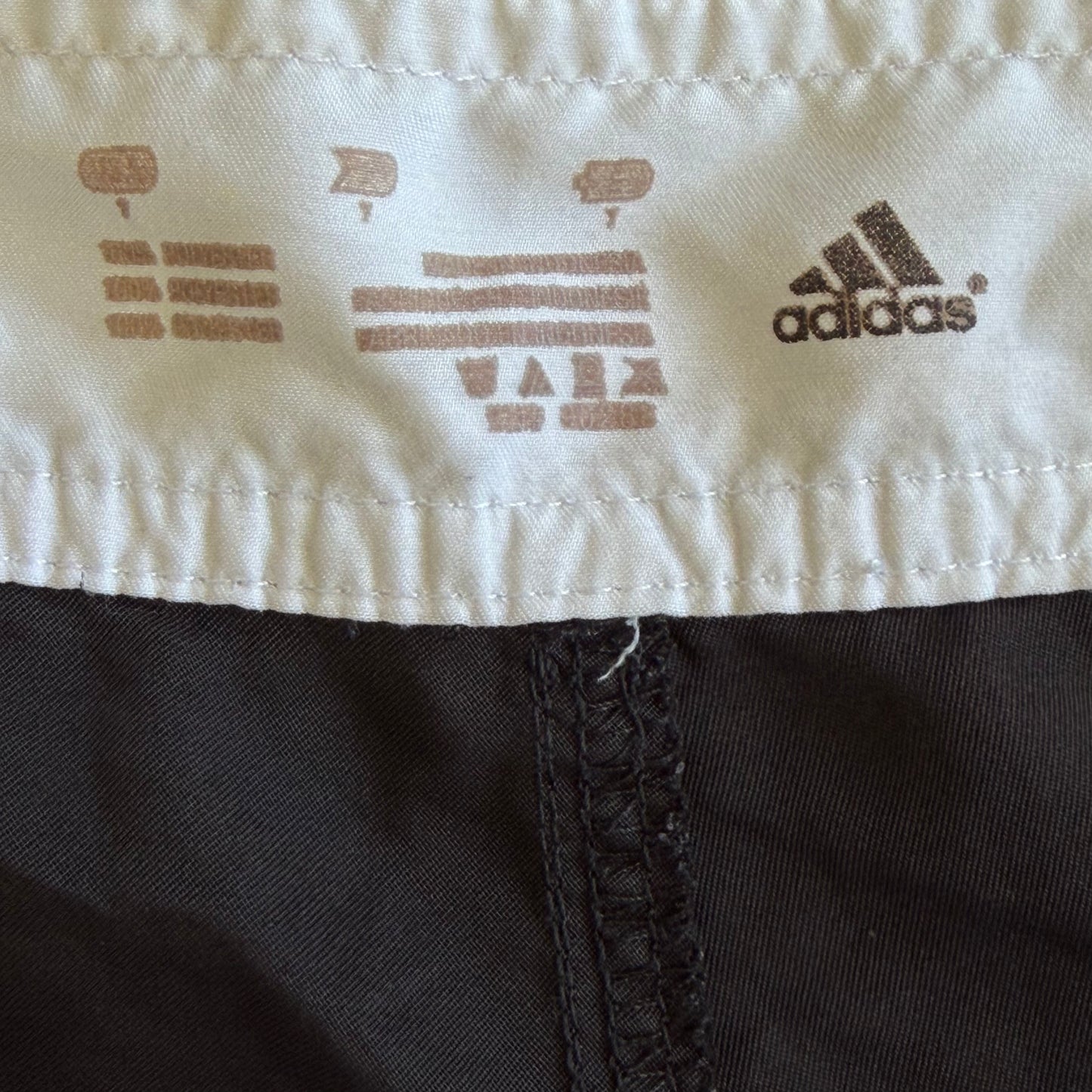 Y2K Adidas Lightweight Three Stripe Mini Shorts - M