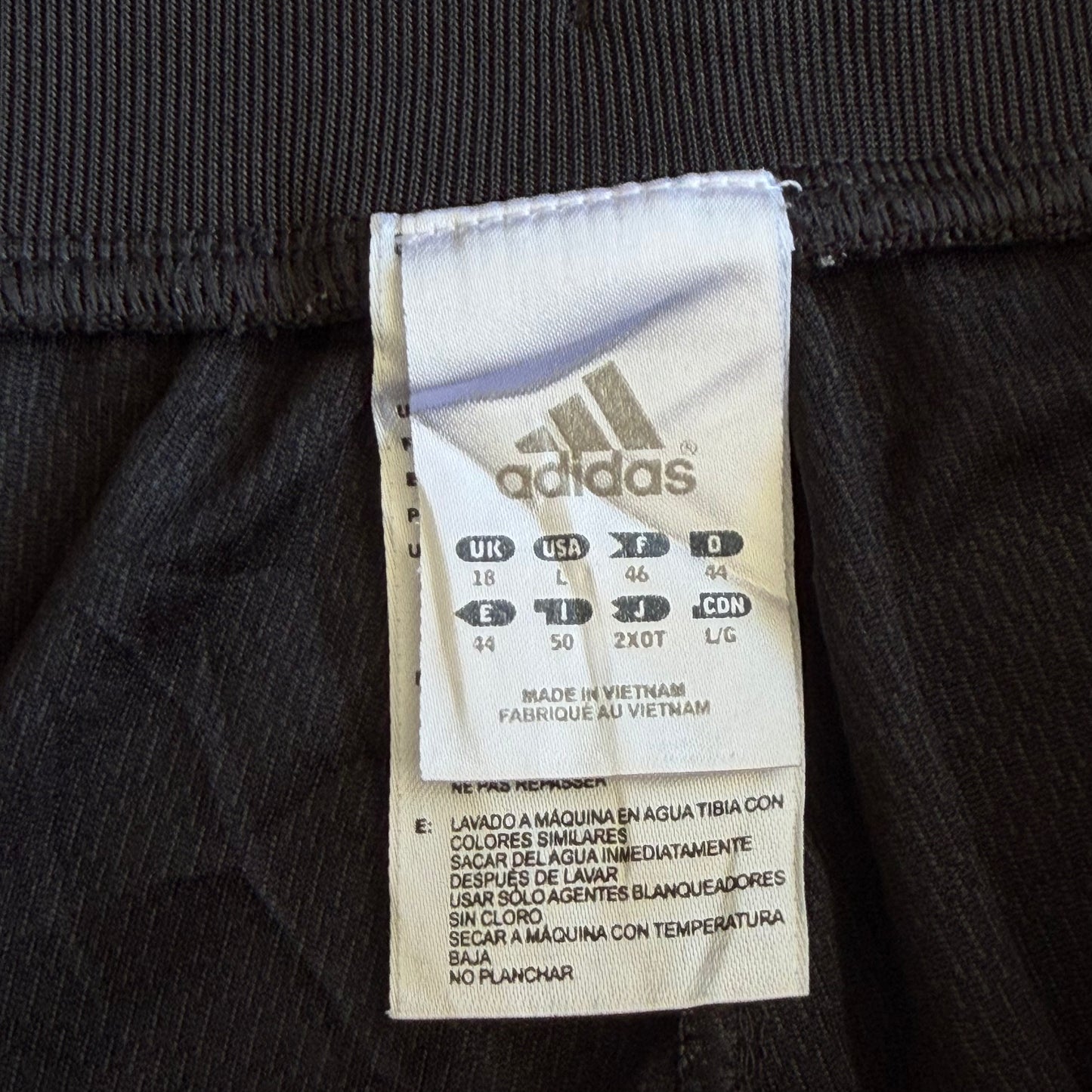 Y2K Adidas Three Stripe Activewear Capris - L