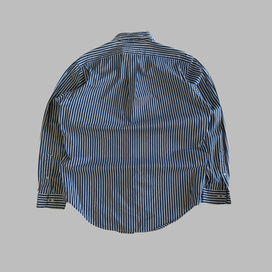 Y2K Polo Ralph Lauren Striped Button Up Shirt - L