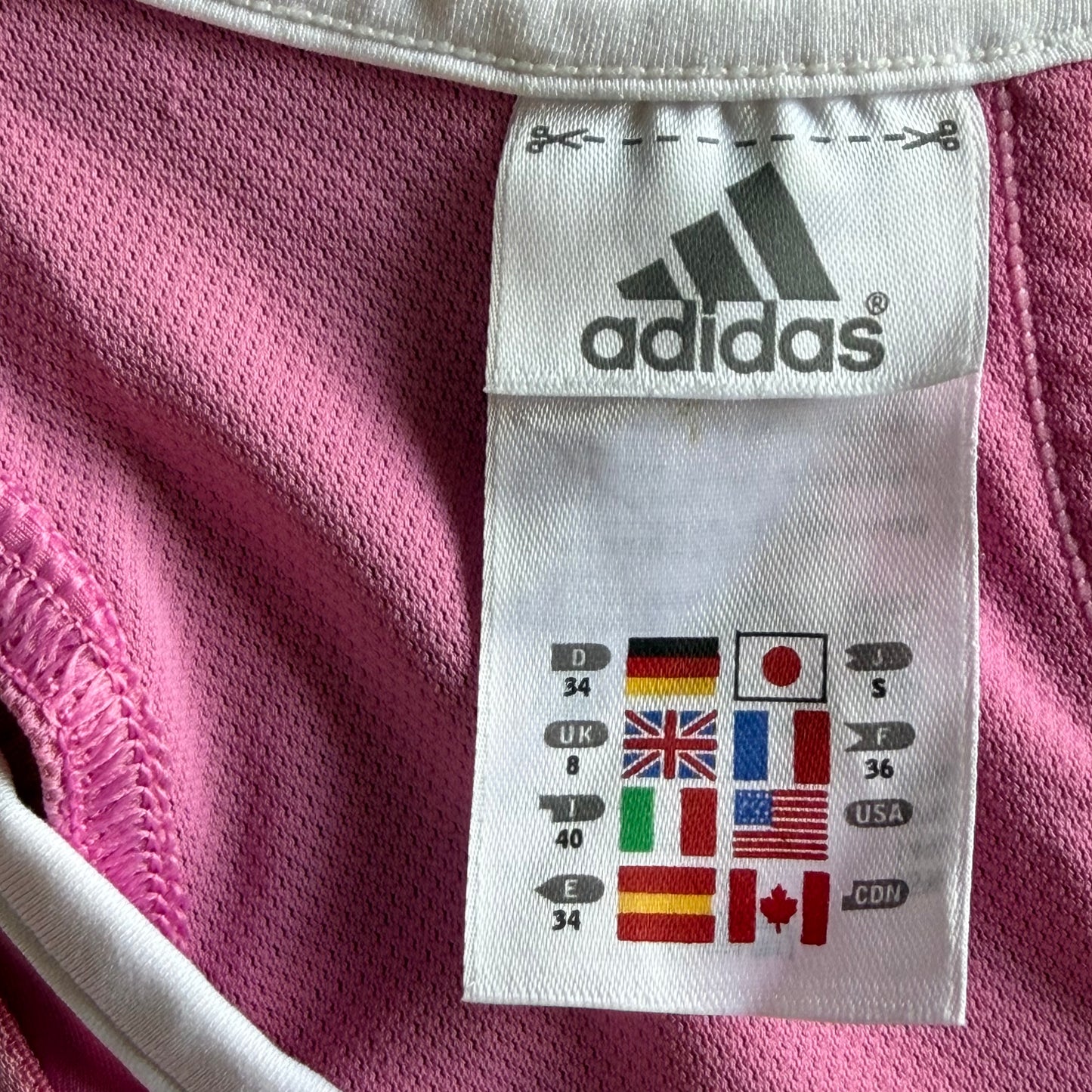 Y2K Adidas Mesh Panelled Activewear Top - M