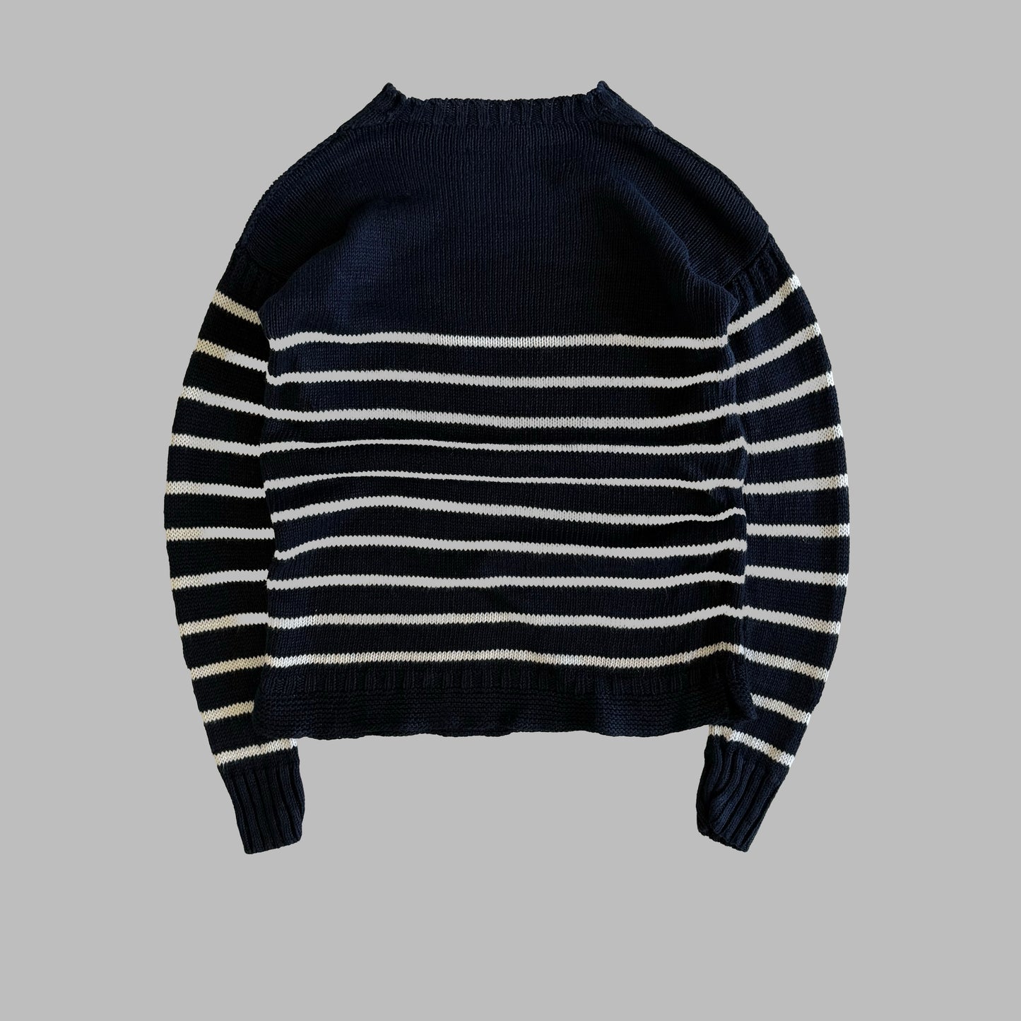 90s Polo Ralph Lauren Linen Striped Heavy Knit - L