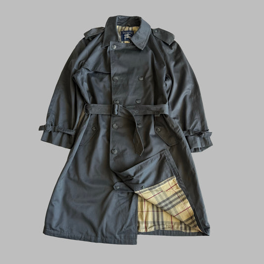 90s Double Breasted Burberry trench Coat - L
