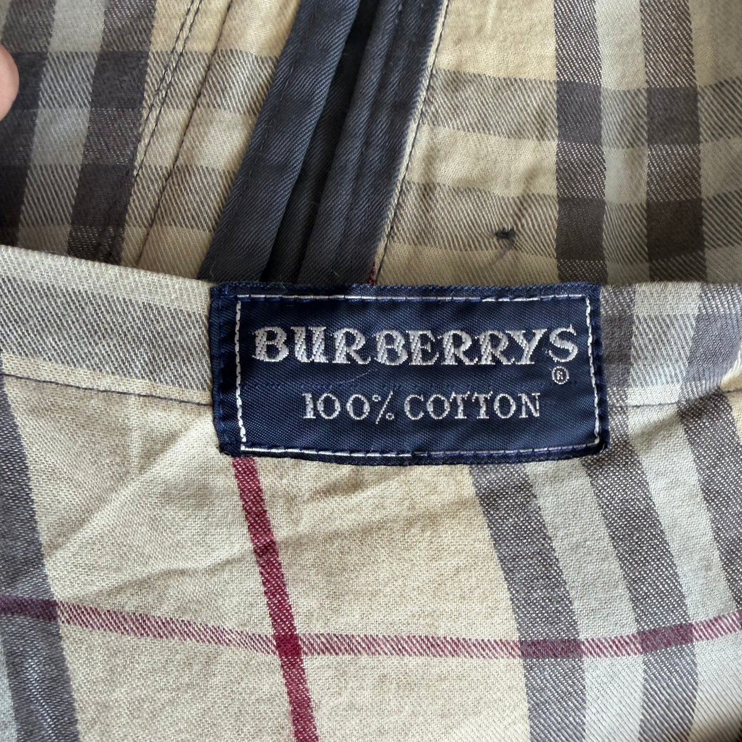 90s Double Breasted Burberry trench Coat - L