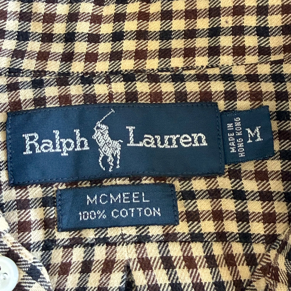 90s Polo Ralph Lauren Checkered Button Up Shirt - M