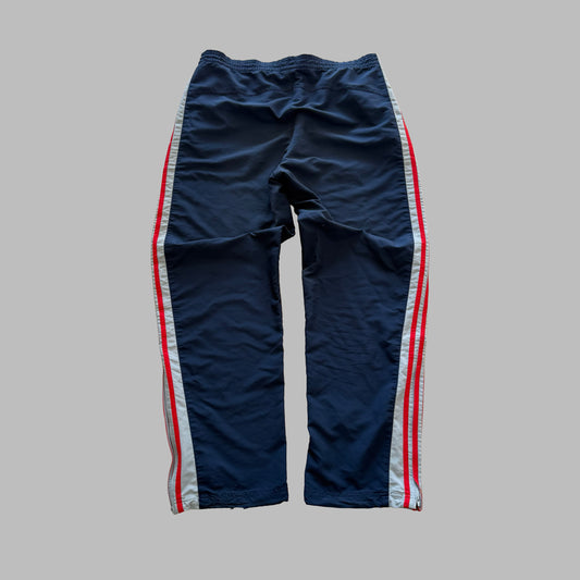 Y2K Adidas Three Stripe Baggy Track Pants - L