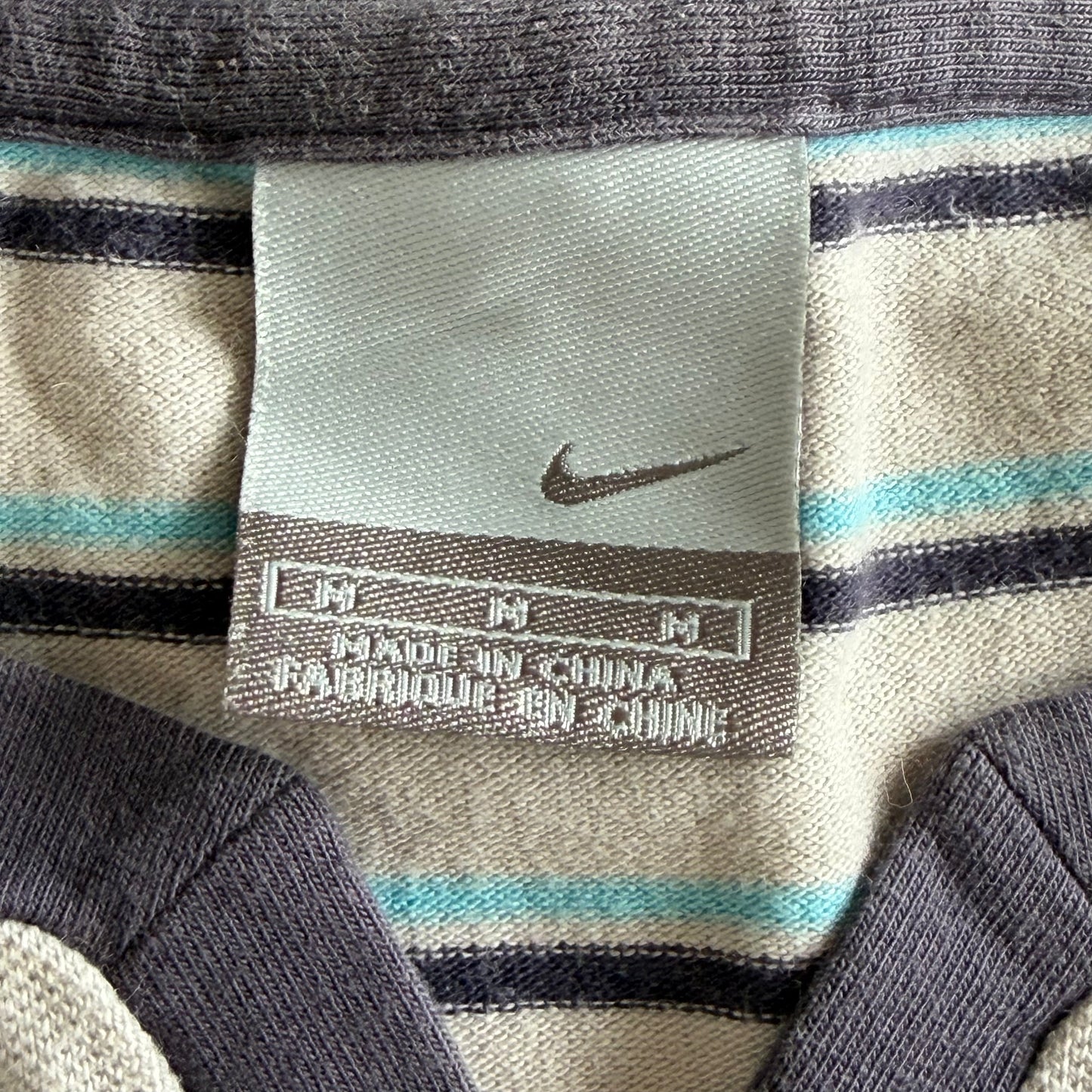 Y2K Nike Striped Low Cut Vest - M
