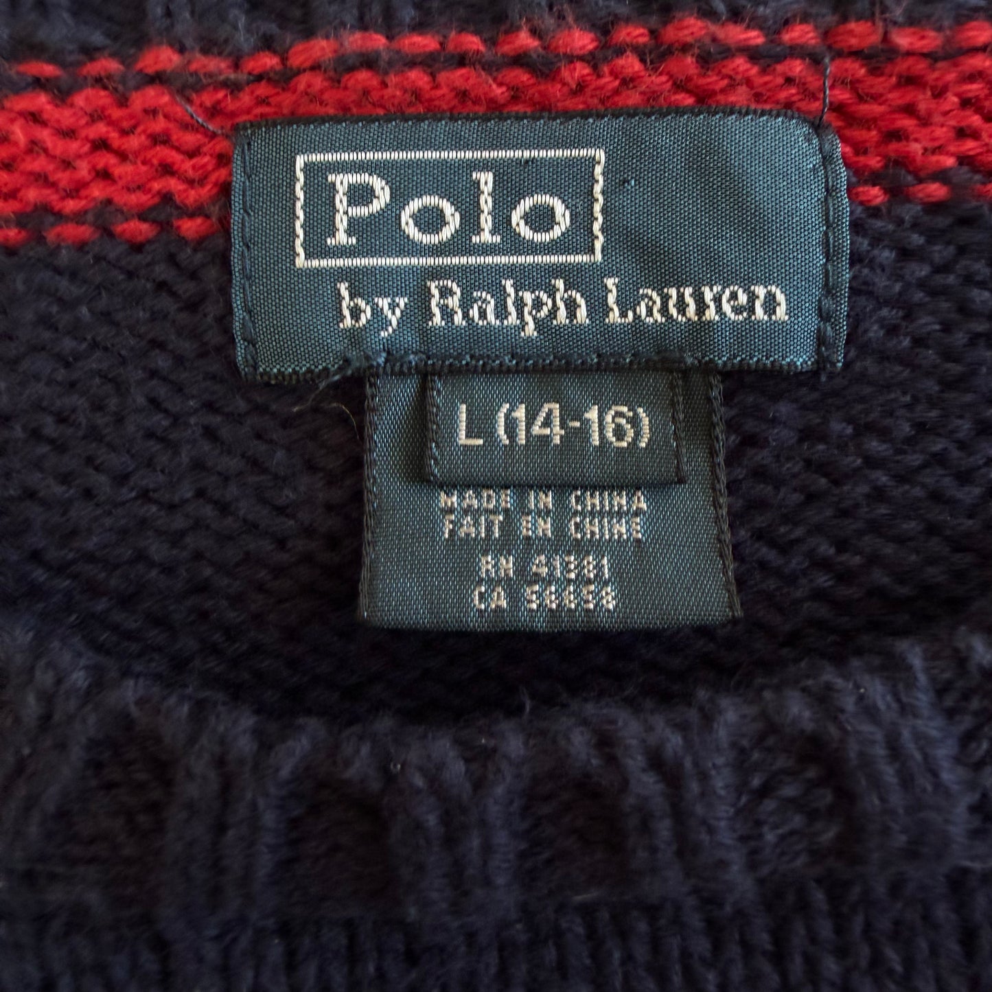 90s Polo Ralph Lauren Striped Heavy Knit - S