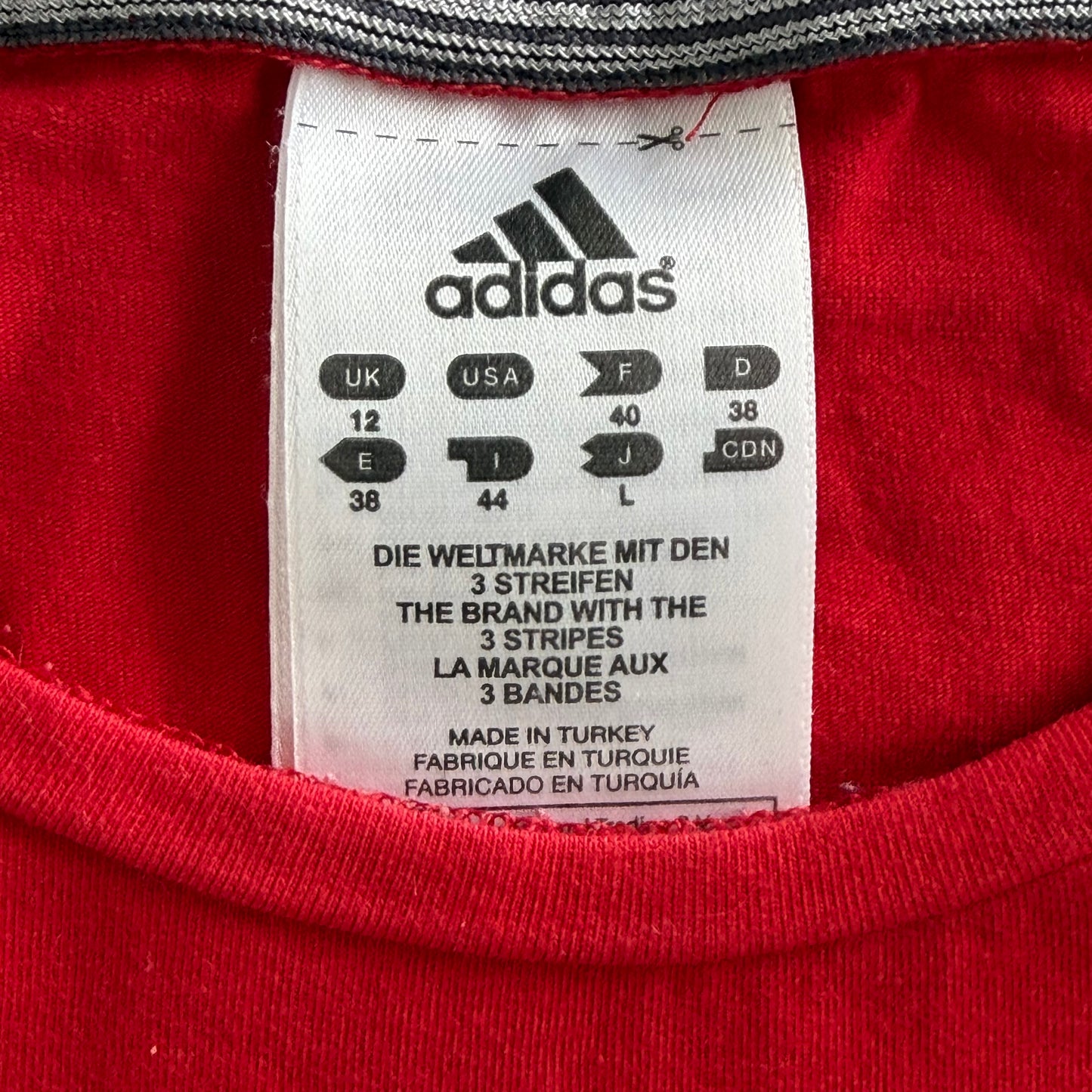 Y2K Adidas Three Stripe Synched Baby Tee - M/L