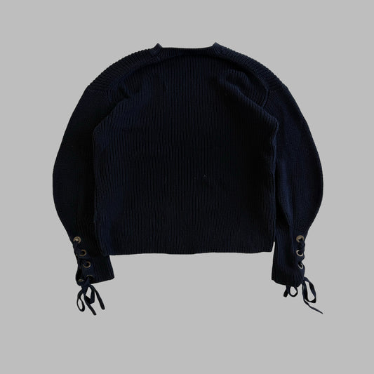 Polo Ralph Lauren Lace-Up Sleeve Knit - M