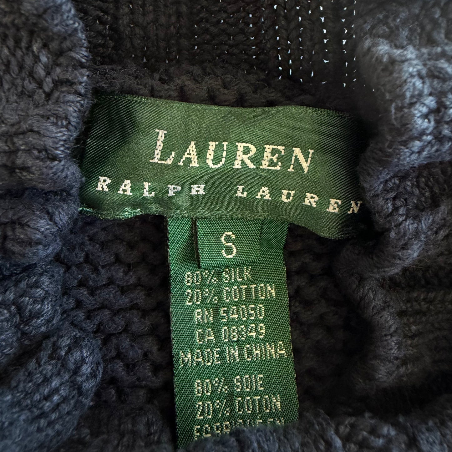 Y2K Polo Ralph Lauren Mock Neck Anchor Sweater - S