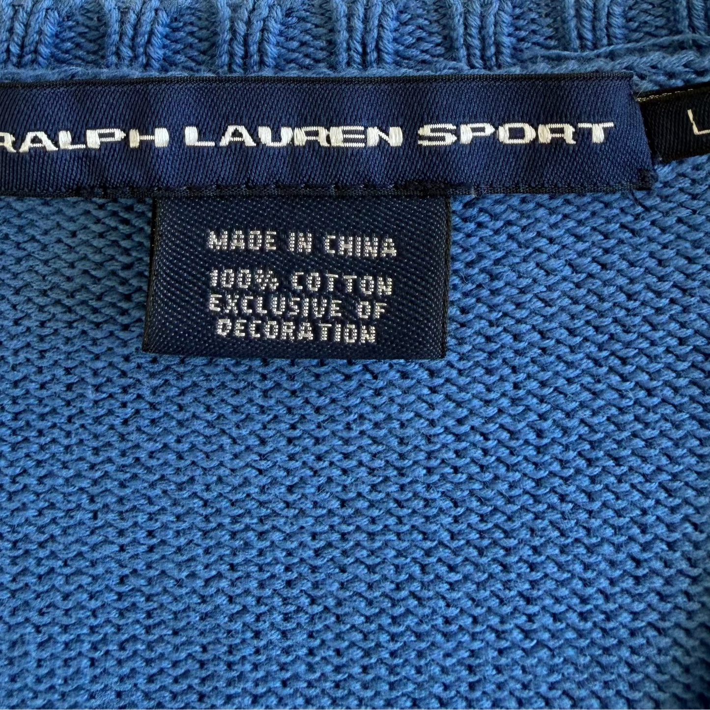 Y2K Polo Ralph Lauren V-neck Sweater - L