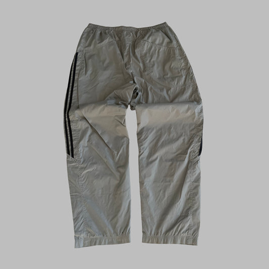 Y2K Adidas Three Stripe Baggy Track Pants - L