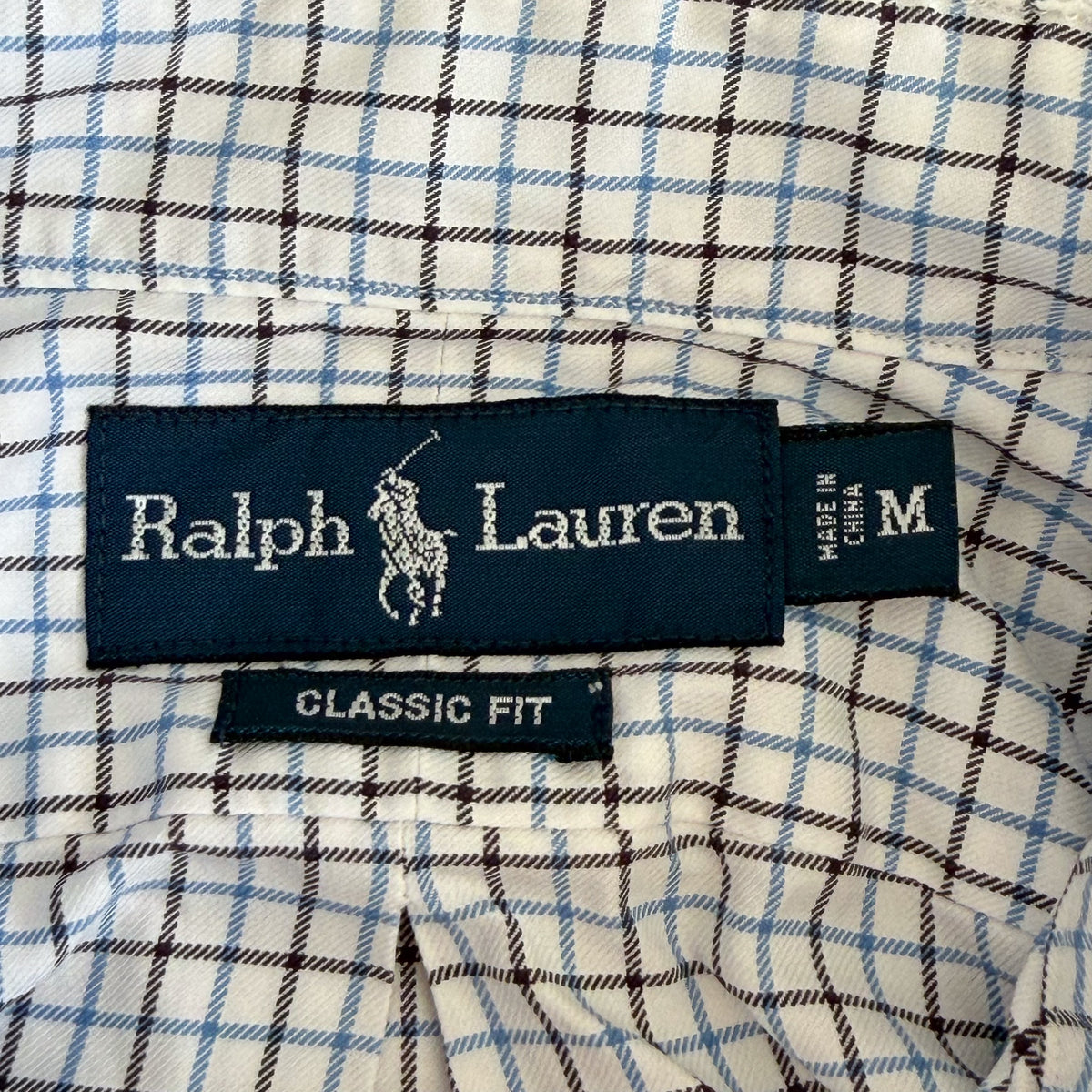 Y2K Polo Ralph Lauren Checkered Button Up Shirt - M
