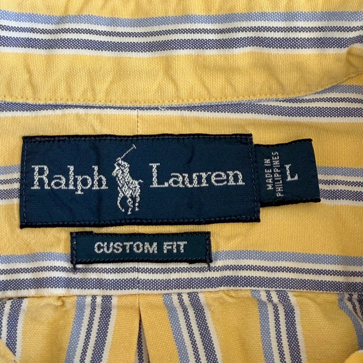 Y2K Polo Ralph Lauren Striped Button Up Shirt - L