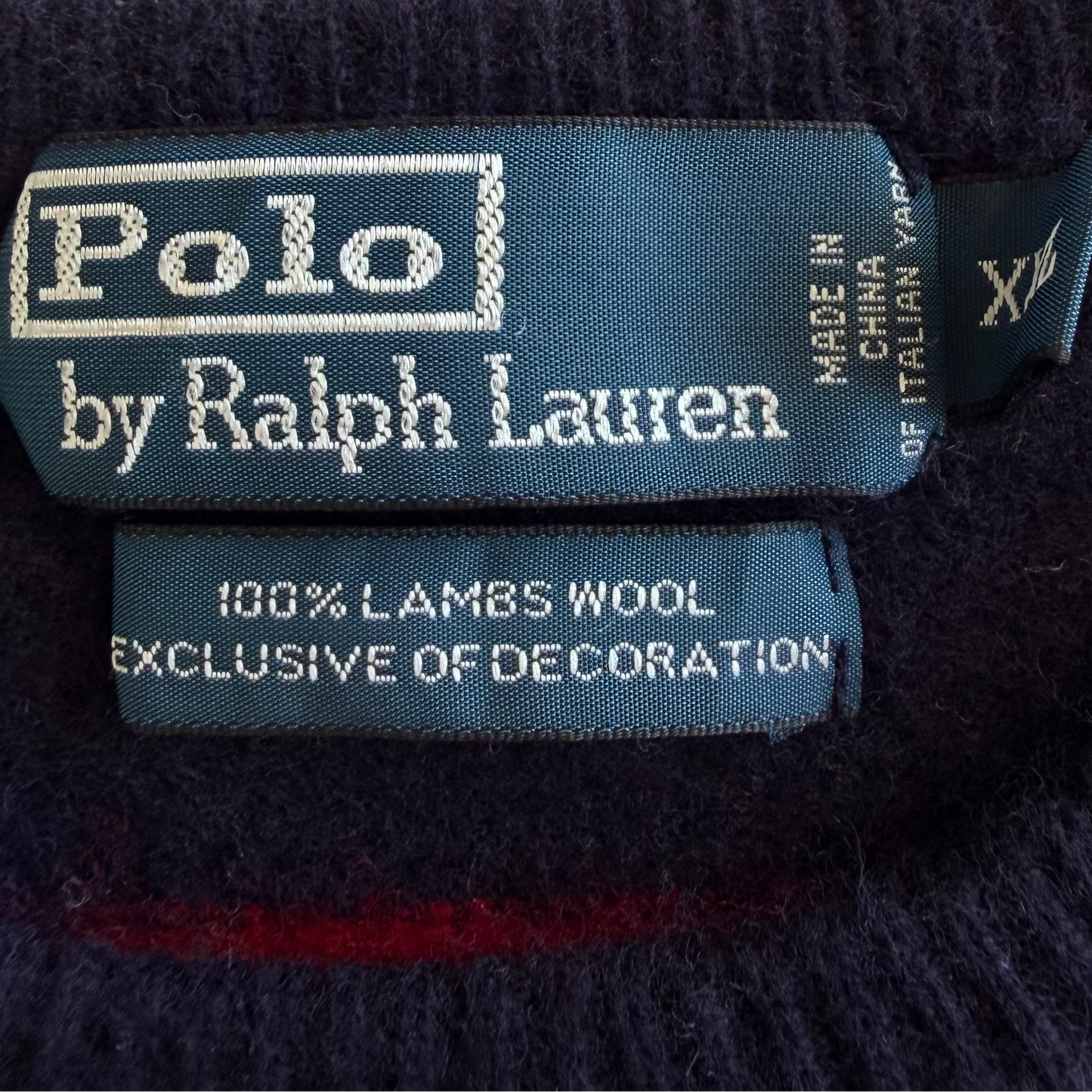 90s Polo Ralph Lauren Striped Lambswool Heavy Knit - M