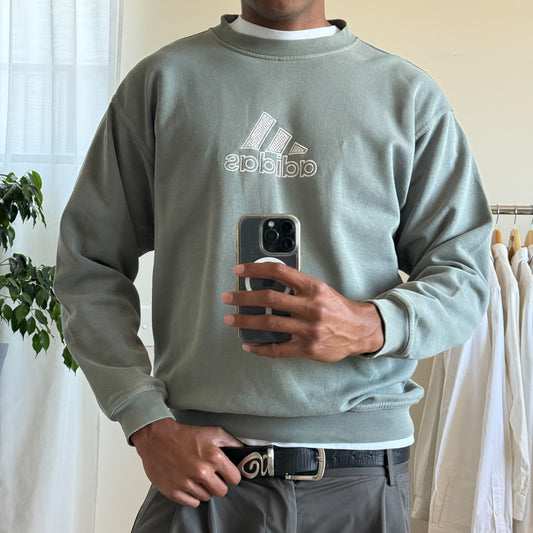 Adidas Embroidered Sweatshirt - Large