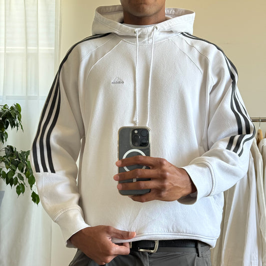 Adidas Three Stripe Hoodie - Large