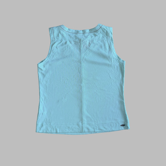 Y2K Adidas V-Neck Activewear Tank - L
