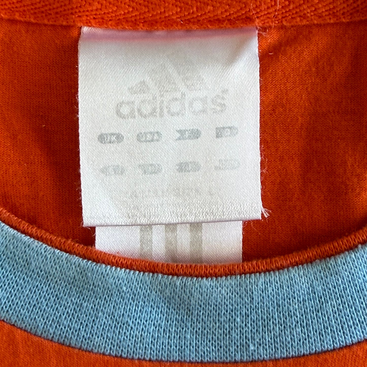 90s Adidas Spell Out Ringer Tee - L