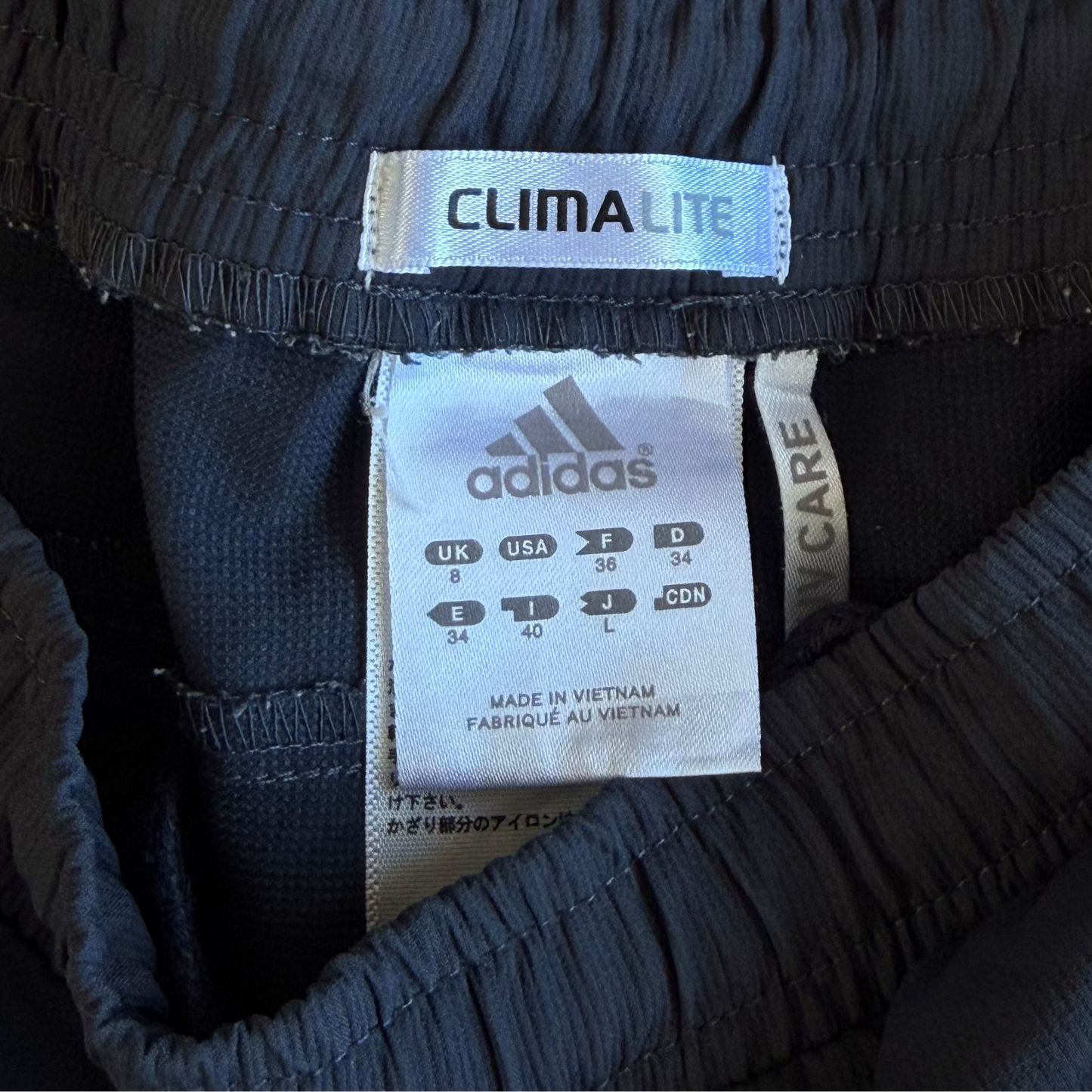 Y2K Adidas Striped Baggy Capris - M