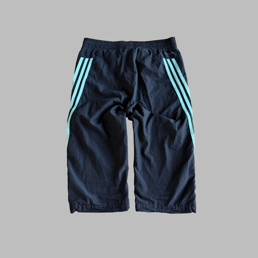 Y2K Adidas Three Stripe Activewear Capris - S