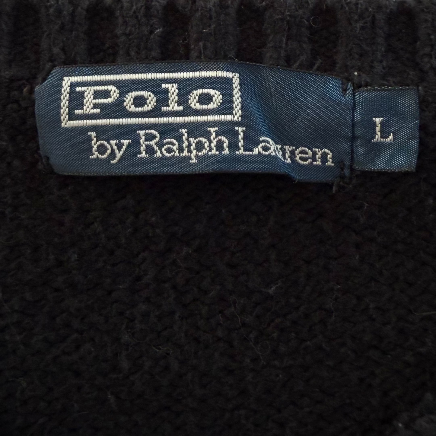 90s Polo Ralph Lauren V-neck Heavy Knit - L