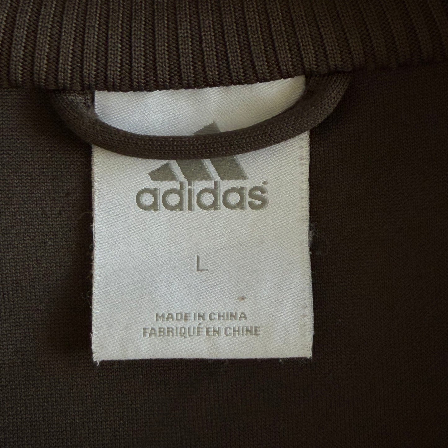 Y2K Adidas Three Stripe Spell Out Track Jacket - L
