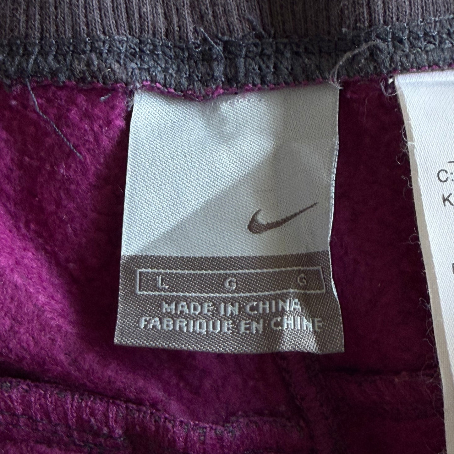 Y2K Nike Striped Cotton Wide Leg Track Pants - M/L
