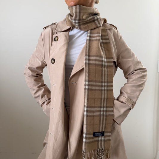 Y2k Burberry Lambswool Check Scarf