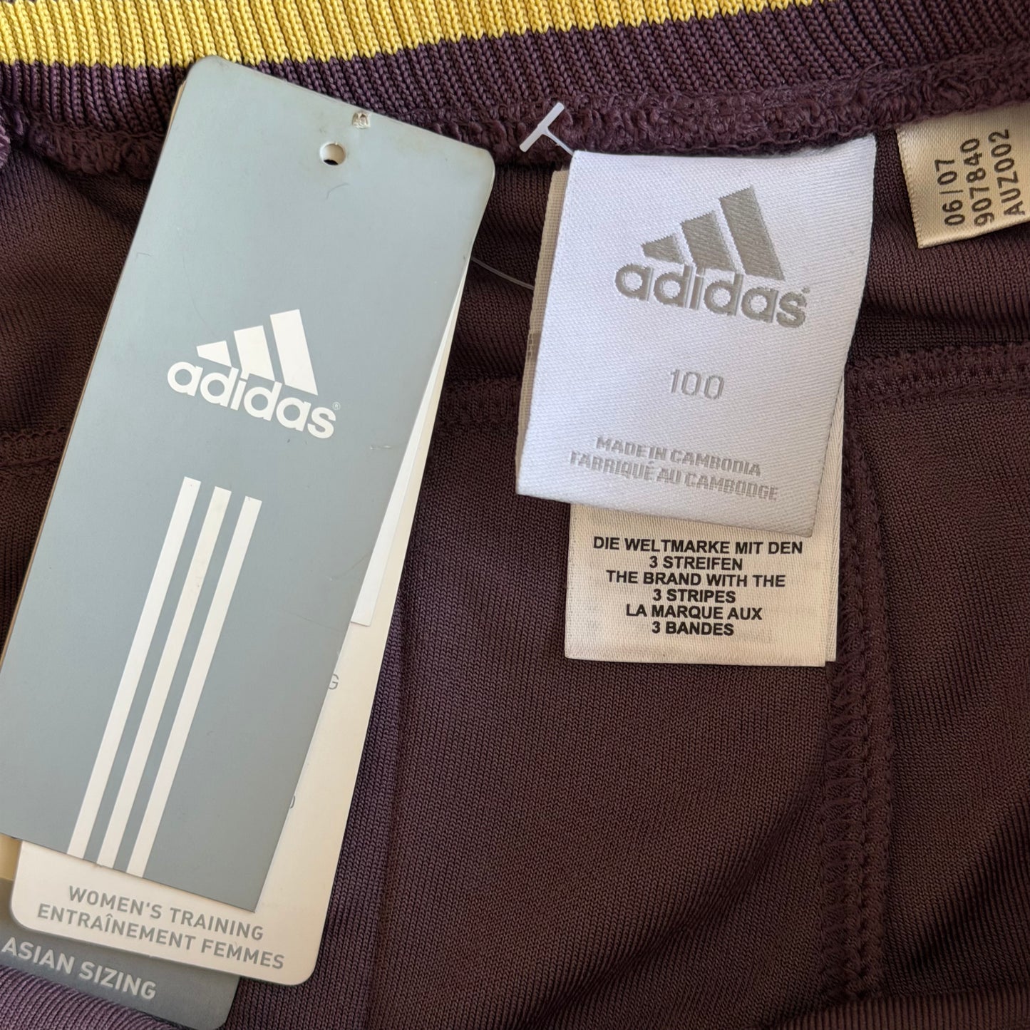 Y2K Dead Stock Adidas Three Stripe Velour Velvet Track Pants - M