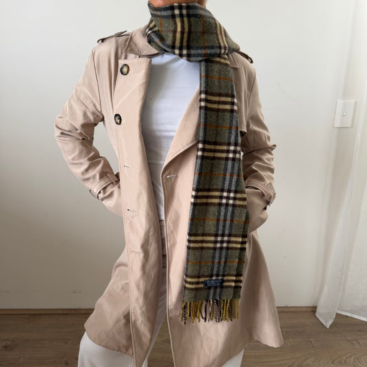 90s Burberry Lambswool Check Scarf