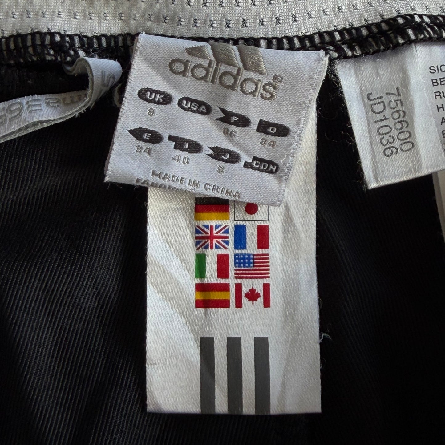 Y2K Adidas Three Stripe Fold Over Wide Leg Capris - S