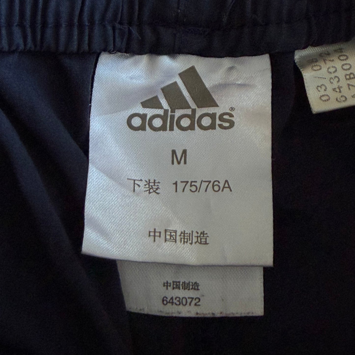Y2K Adidas Three Stripe 3/4 Wide Leg Track Pants - M