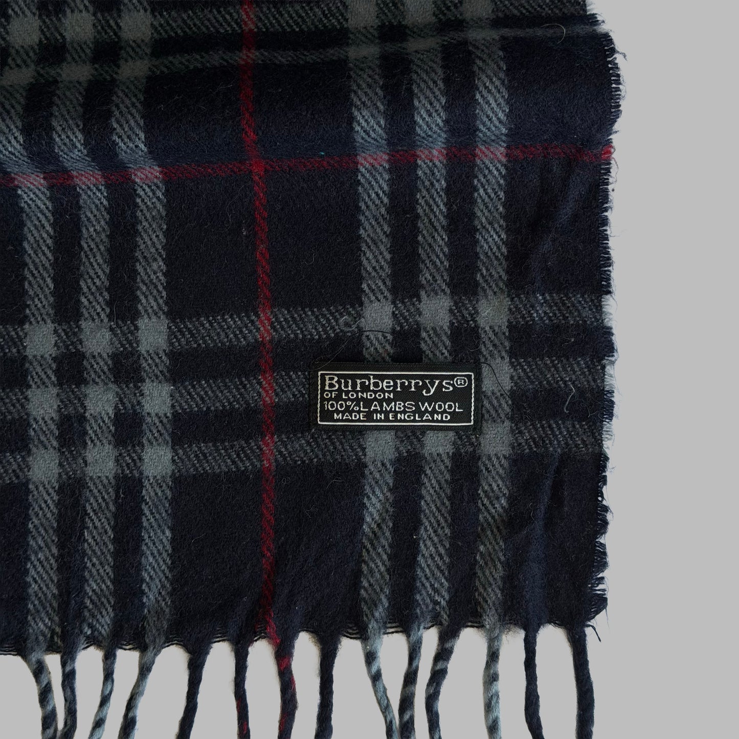 90s Burberry Lambswool Check Scarf