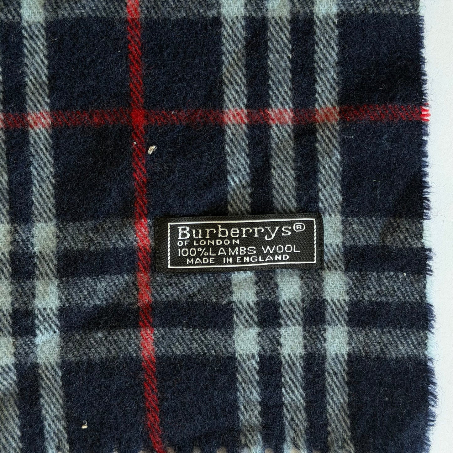 90s Burberry Lambswool Check Scarf