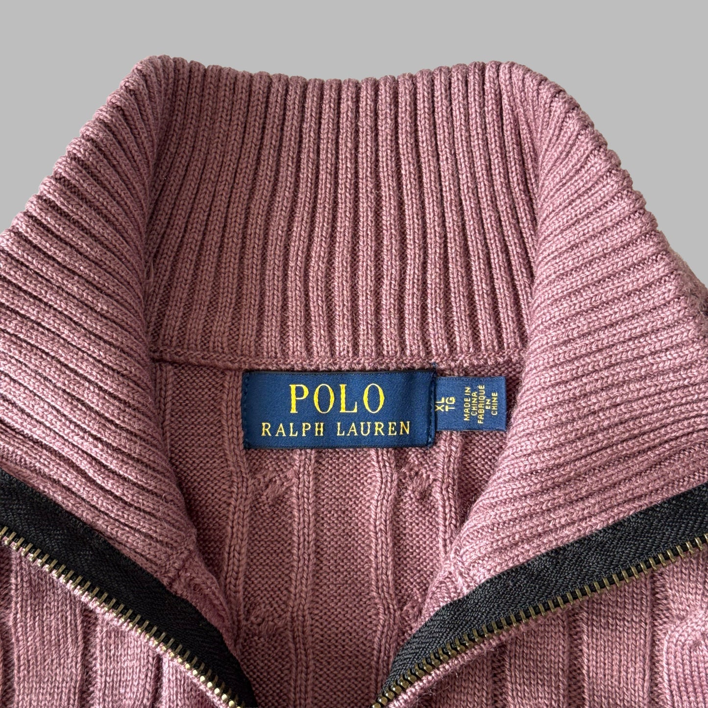 Ralph Lauren Cable Knit Quarter Zip - X-Large