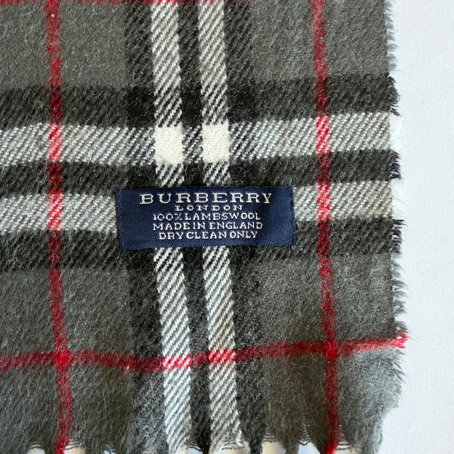Y2K Burberry Lambswool Check Scarf