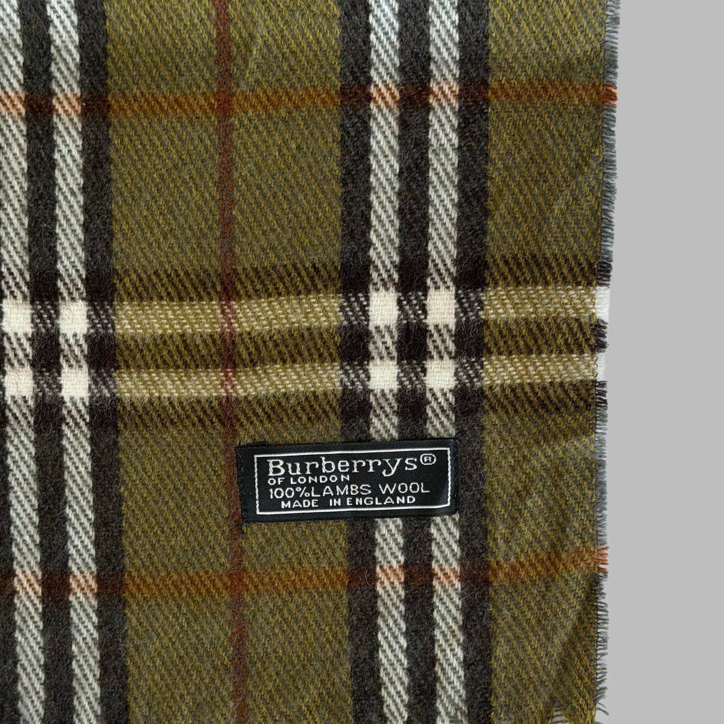 90s Burberry Lambswool Check Scarf
