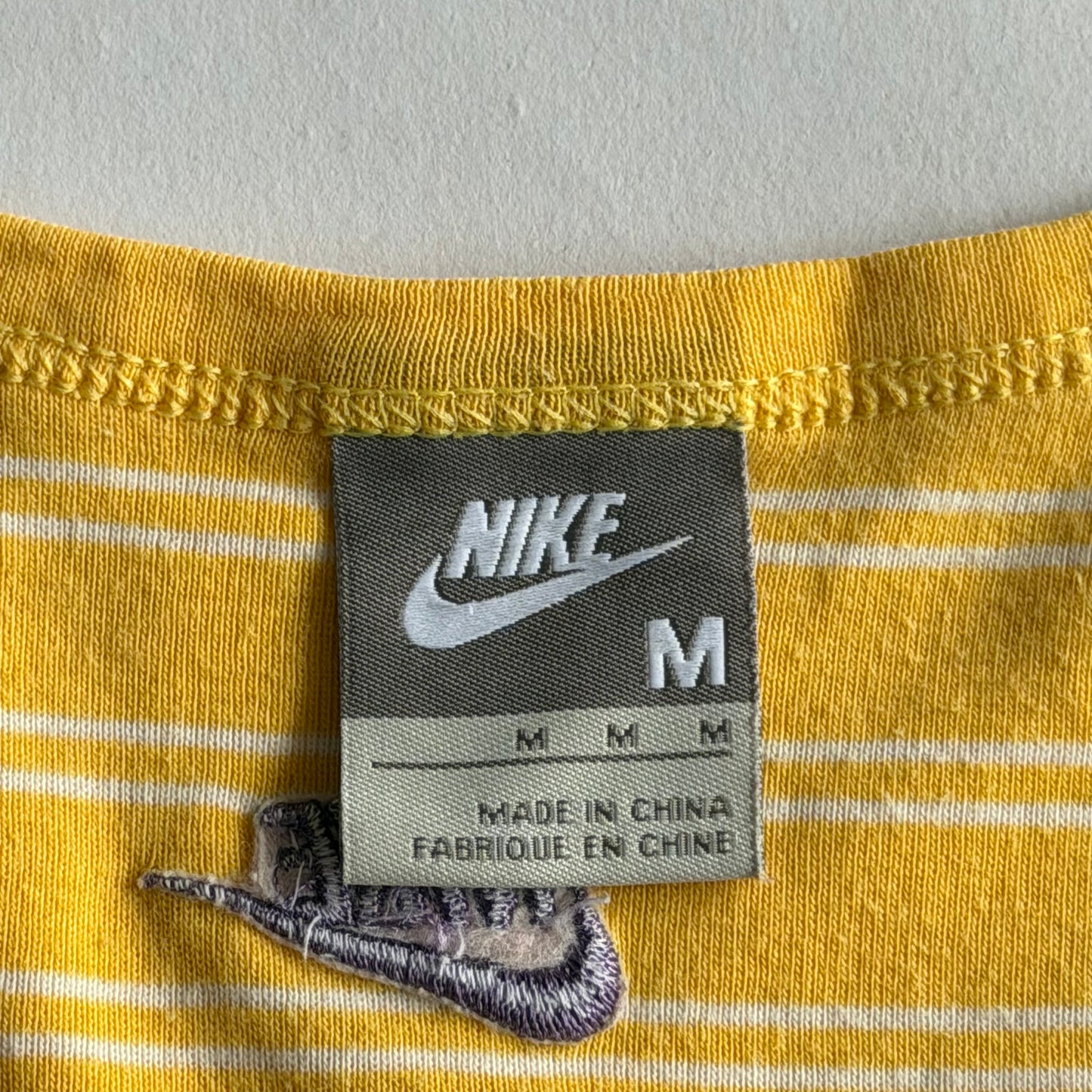 Y2K Nike Striped Low Cut Vest - M