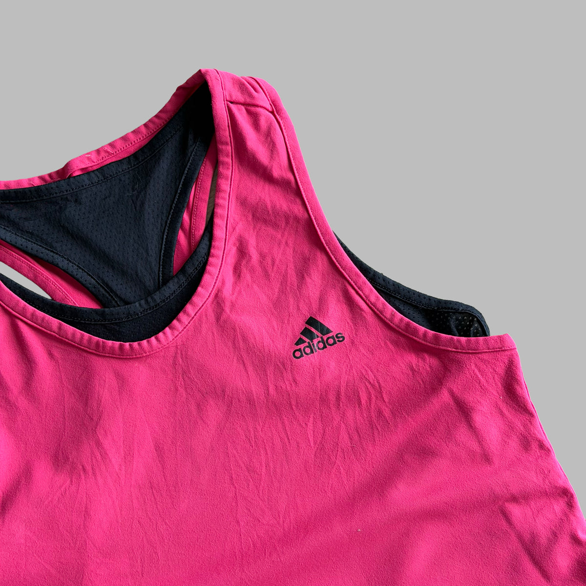 Y2K Adidas Racerback Activewear Tank - L