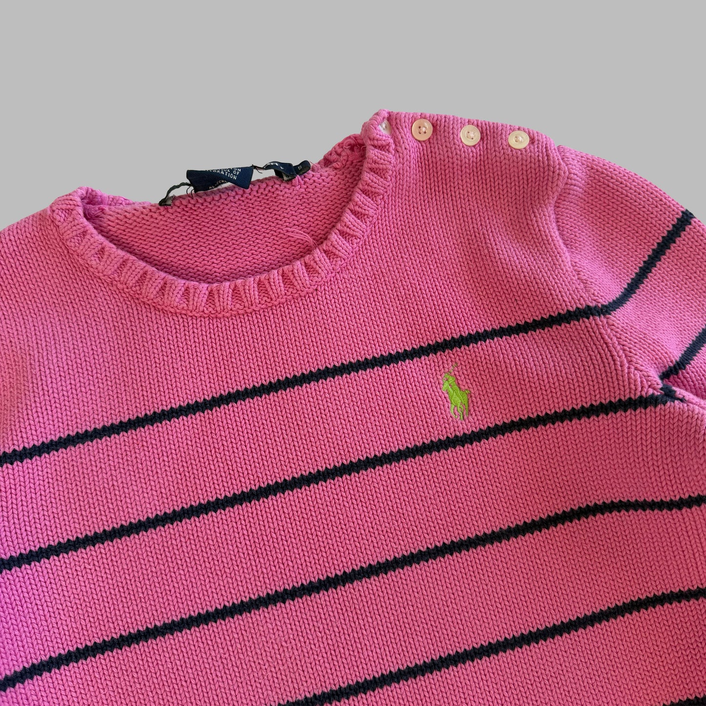 Y2K Polo Ralph Lauren Striped Heavy Knit - S