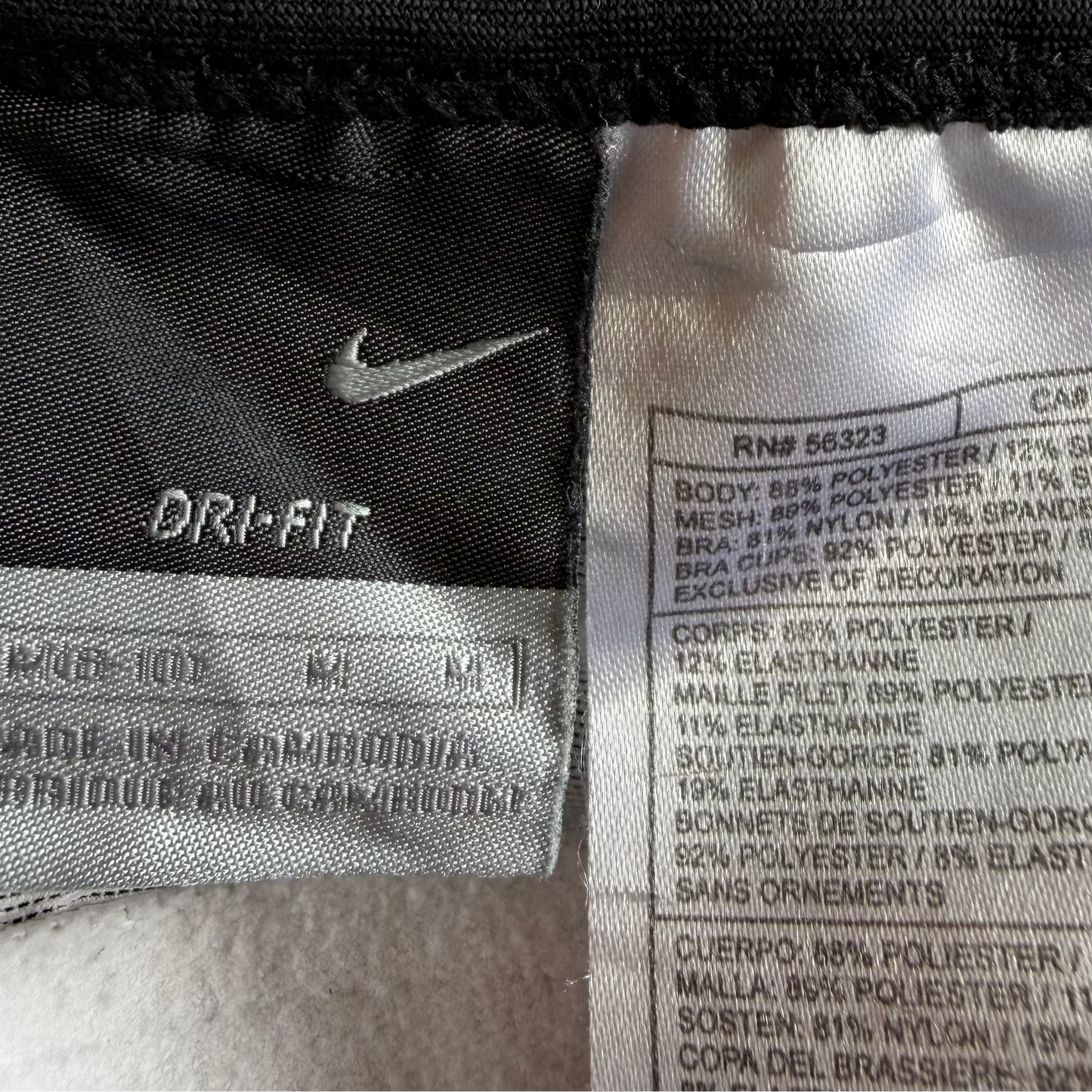 Y2K Nike Panelled Strappy Activewear Top - S/M